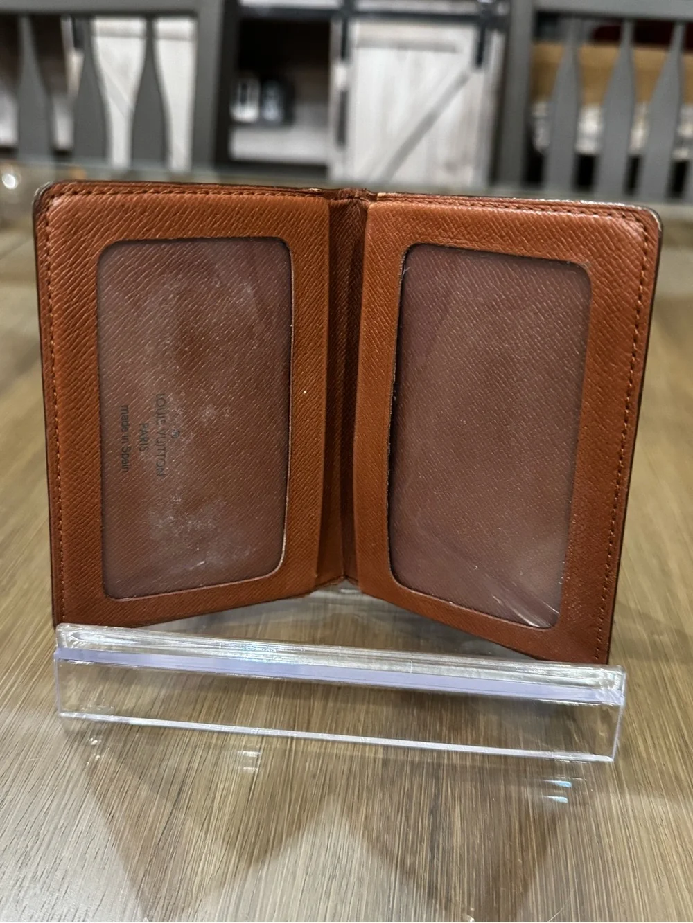 Louis Vuitton Monogram LV Canvas Porte 2 cartes Vertical Pass Card Case Wallet